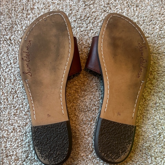 Sam Edelman Granada Brown Buckle Slide Sandals w/box - Picture 4 of 4